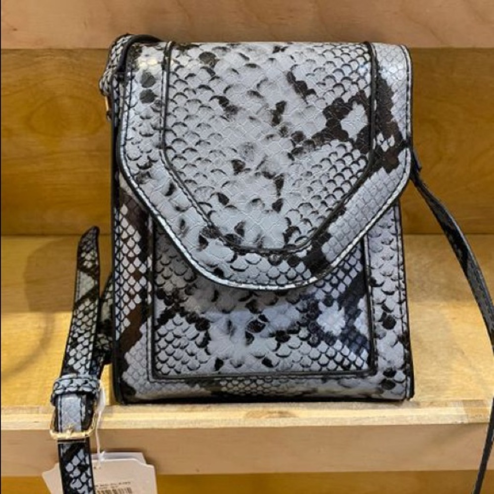 Vegan Snakeskin Crossbody Bag